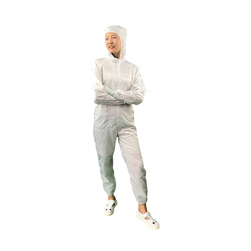 防靜電中開(kāi)襟連帽連體服